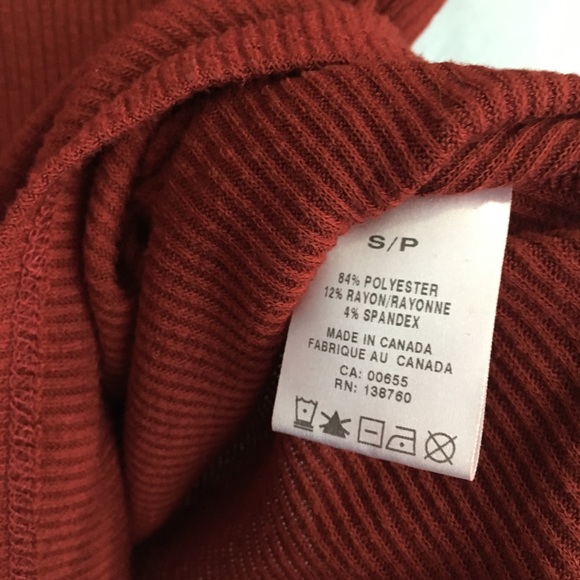 Burgundy Red Short Sleeve Ribbed Sleep Shirt - Picture 7 of 8